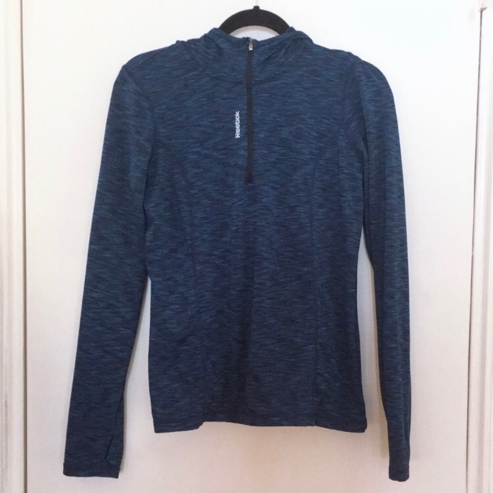 REEBOK HALF ZIP PULLOVER HOODIE